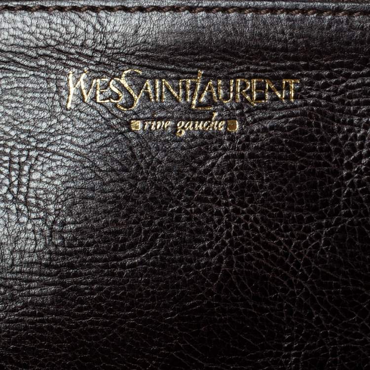 Pre Owned Yves Saint Laurent Dark Brown Leather Vincennes Mombasa Hobo