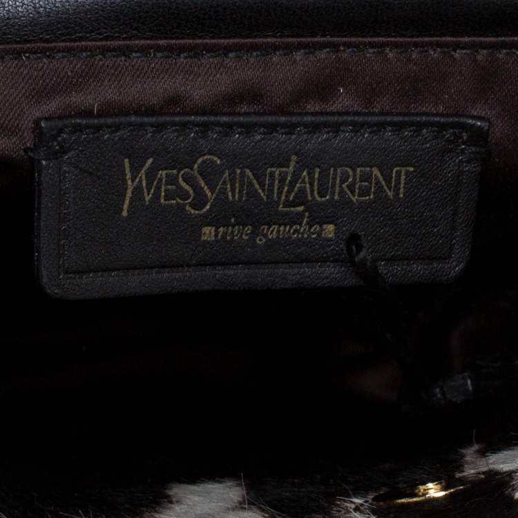 Pre Owned Yves Saint Laurent Black Leather Mini Mombasa Hobo
