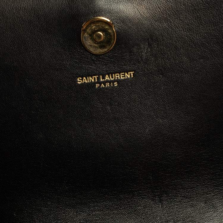 Pre Owned Saint Laurent Tri Color Fabric Small Kate Tassel Crossbody Bag