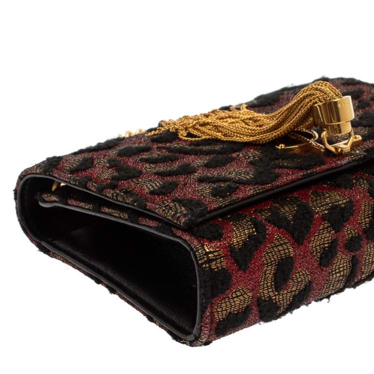 Pre Owned Saint Laurent Tri Color Fabric Small Kate Tassel Crossbody Bag