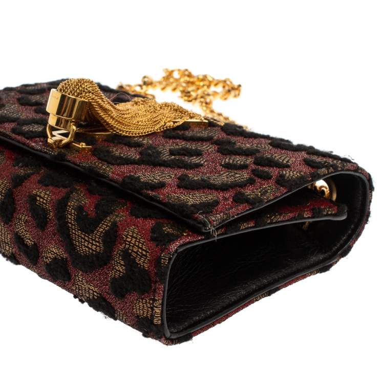 Pre Owned Saint Laurent Tri Color Fabric Small Kate Tassel Crossbody Bag