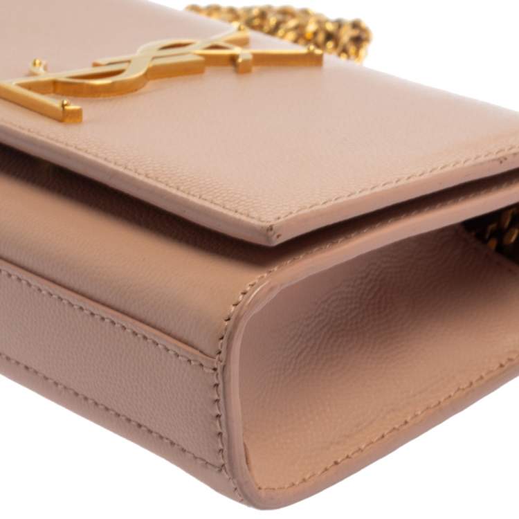 Pre Owned Saint Laurent Pink Leather Small Kate Shoulder Bag