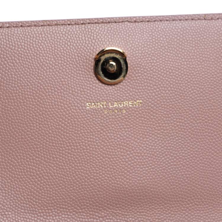 Pre Owned Saint Laurent Pink Leather Small Kate Shoulder Bag
