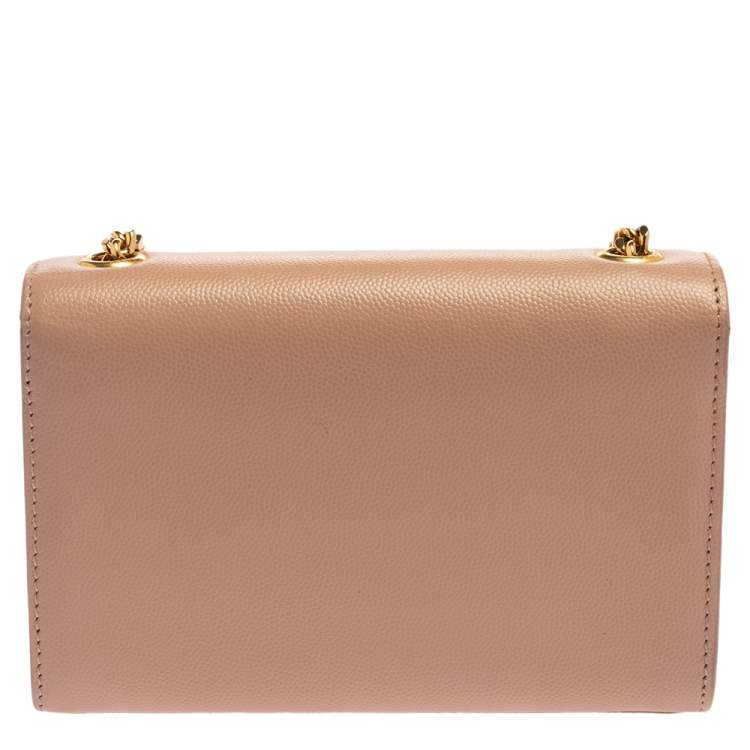 Pre Owned Saint Laurent Pink Leather Small Kate Shoulder Bag