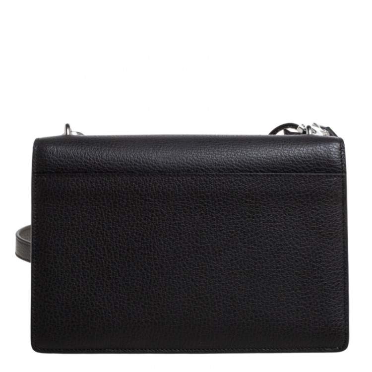 Pre Owned Saint Laurent Grey Grained Leather Medium Sunset Shoulder Bag