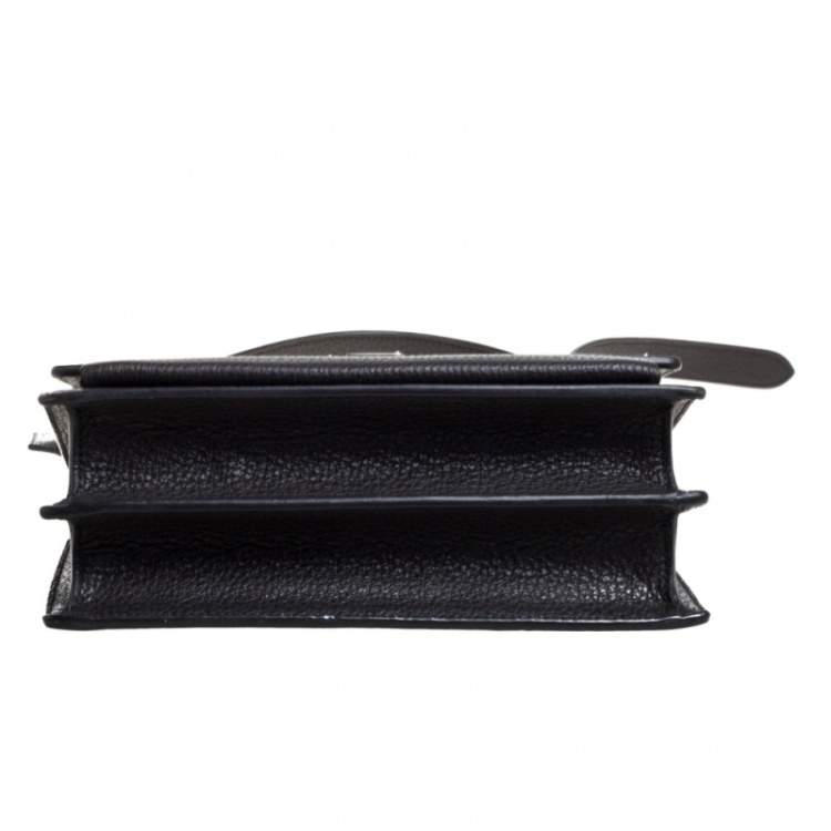 Pre Owned Saint Laurent Grey Grained Leather Medium Sunset Shoulder Bag