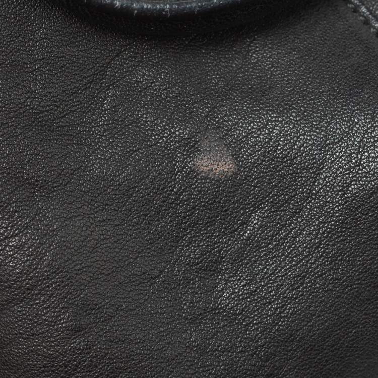 Pre Owned Yves Saint Laurent Black Leather Small Cabas Y-Ligne Tote