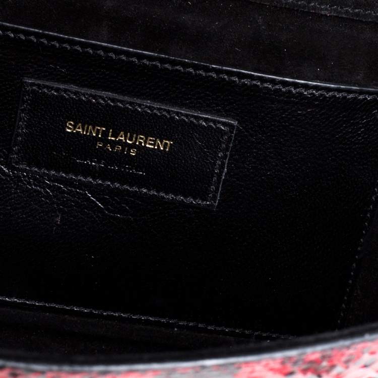 Pre Owned Saint Laurent Red/Black Python Kate Tassel Clutches