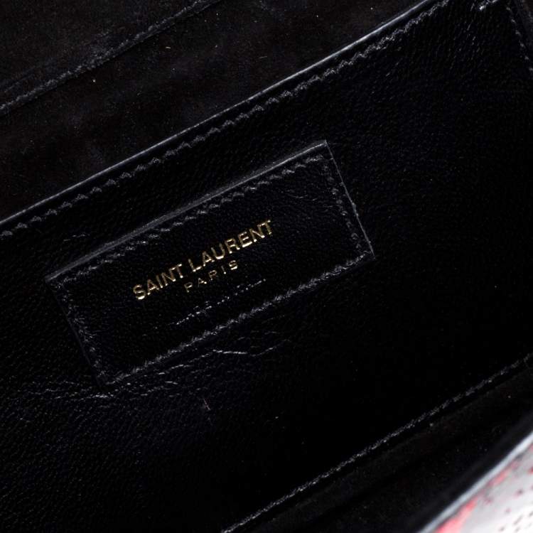 Pre Owned Saint Laurent Red/Black Python Kate Tassel Clutches