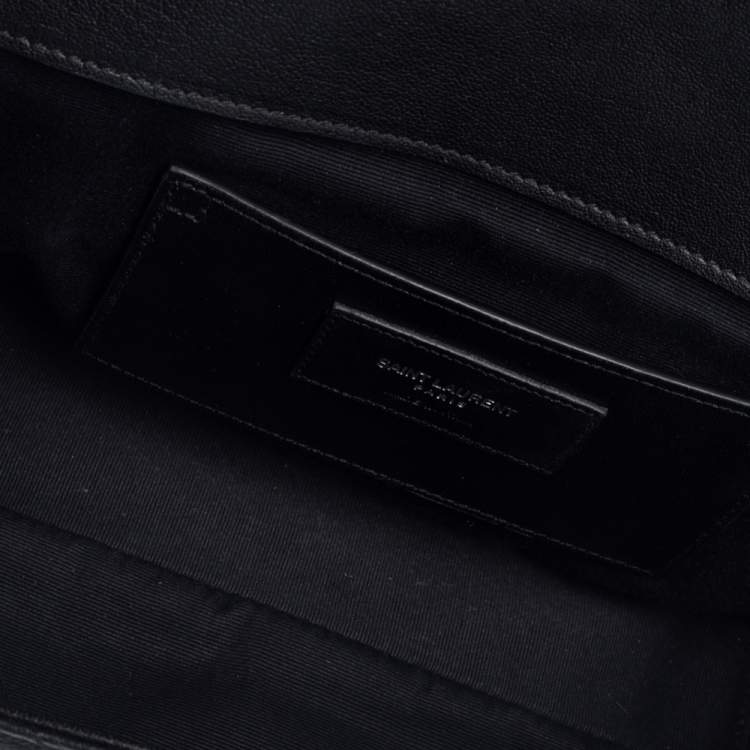 مملوكة مسبقًا Saint Laurent Black Mix Matelasse Leather Medium College Flap Bag