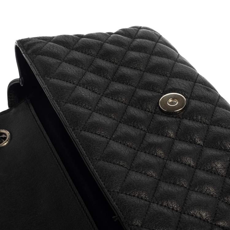 مملوكة مسبقًا Saint Laurent Black Mix Matelasse Leather Medium College Flap Bag