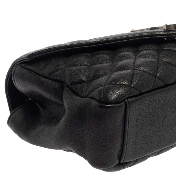 مملوكة مسبقًا Saint Laurent Black Mix Matelasse Leather Medium College Flap Bag