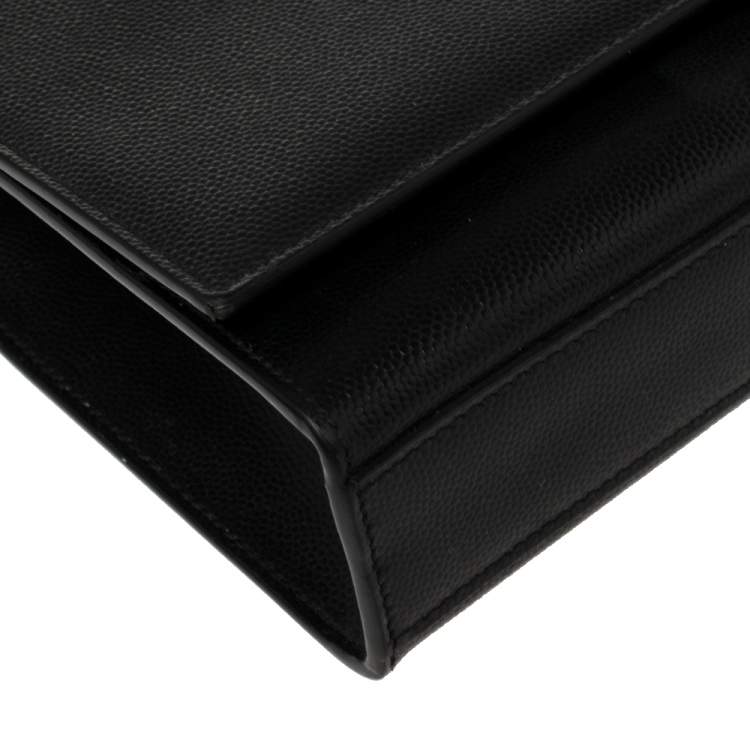Pre Owned Saint Laurent Black Leather Medium Kate Shoulder Bag