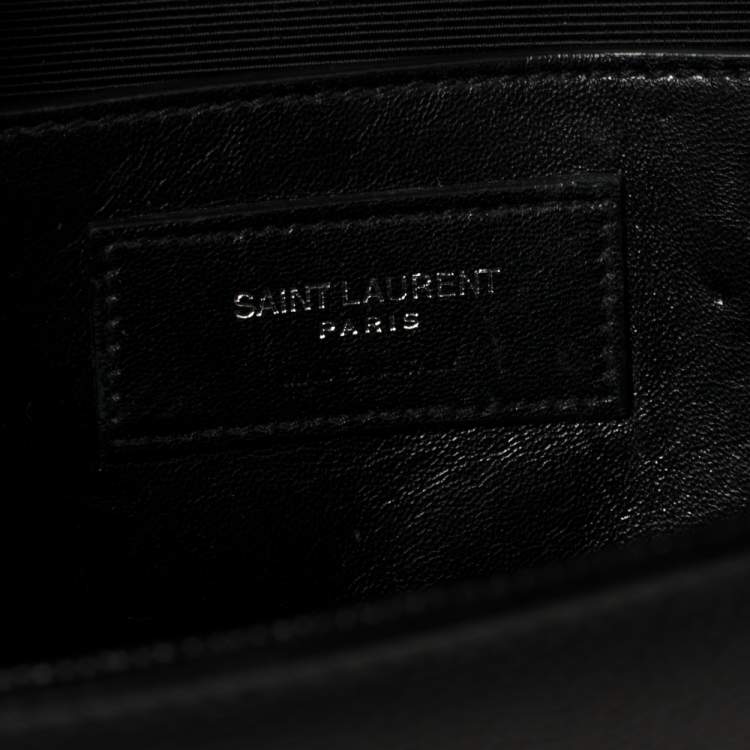 Pre Owned Saint Laurent Black Leather Medium Kate Shoulder Bag
