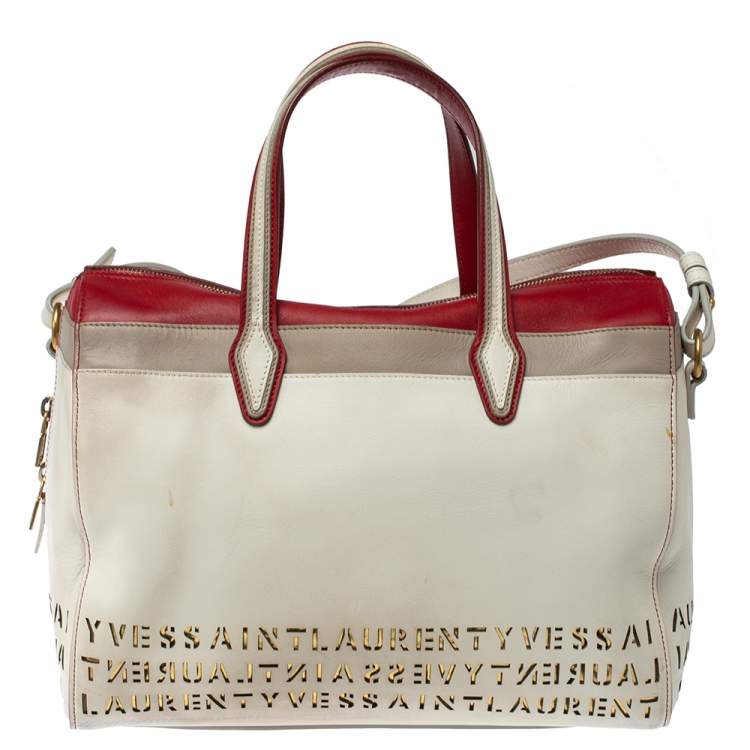 Pre Owned Saint Laurent Multicolor Leather Sac Flirty Boston Bag