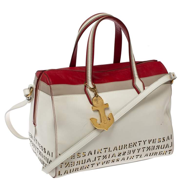 Pre Owned Saint Laurent Multicolor Leather Sac Flirty Boston Bag