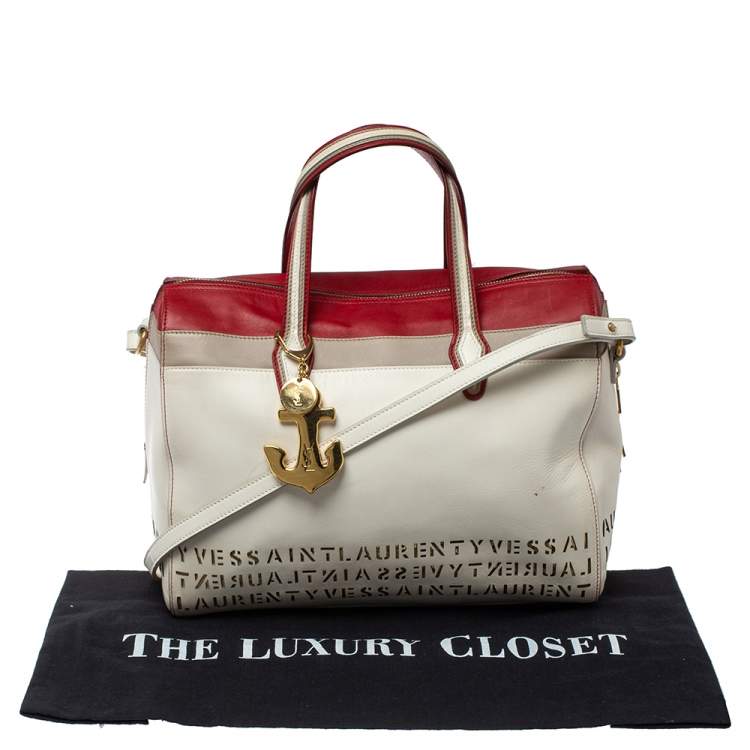 Pre Owned Saint Laurent Multicolor Leather Sac Flirty Boston Bag