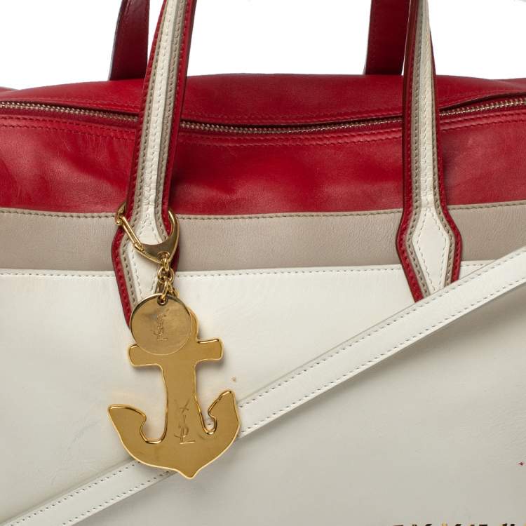 Pre Owned Saint Laurent Multicolor Leather Sac Flirty Boston Bag
