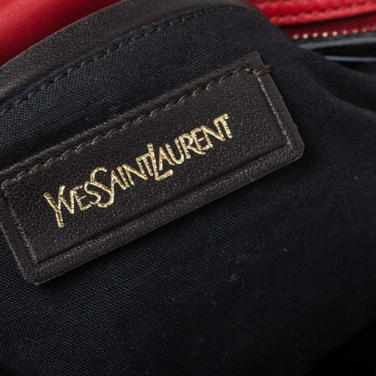 Pre Owned Saint Laurent Multicolor Leather Sac Flirty Boston Bag