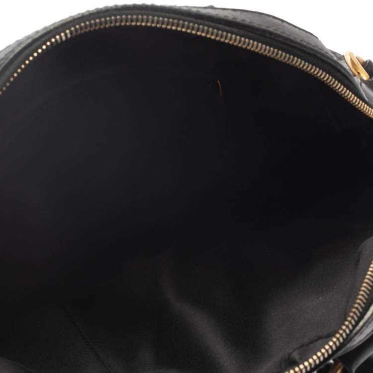 Pre Owned Yves Saint Laurent Black Leather Medium Muse Satchel