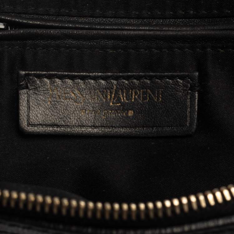 Pre Owned Yves Saint Laurent Black Leather Medium Muse Satchel