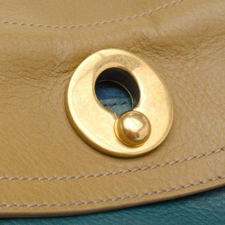 Pre Owned Yves Saint Laurent Tri Color Leather Muse Two Satchel