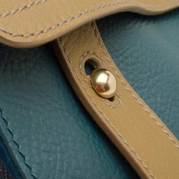 Pre Owned Yves Saint Laurent Tri Color Leather Muse Two Satchel