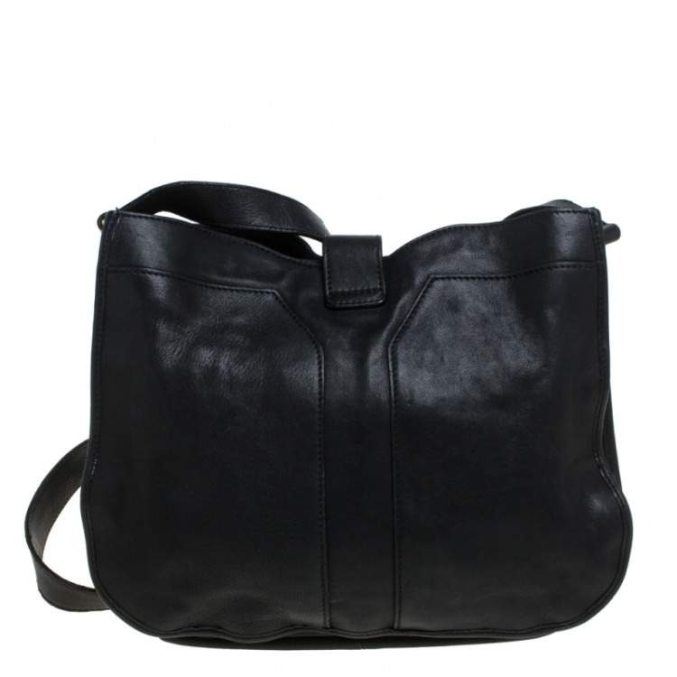 Pre Owned Yves Saint Laurent Black Leather Cabas Y-Ligne Shoulder Bag