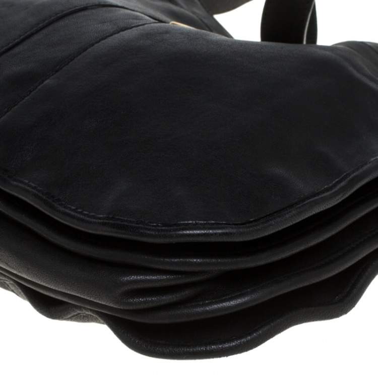 Pre Owned Yves Saint Laurent Black Leather Cabas Y-Ligne Shoulder Bag