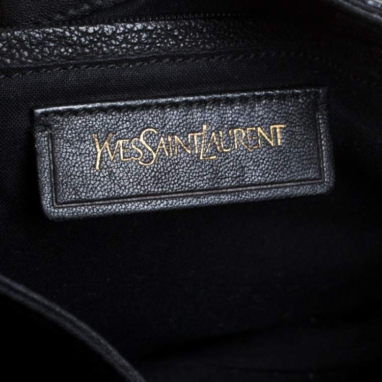 Pre Owned Yves Saint Laurent Black Leather Cabas Y-Ligne Shoulder Bag