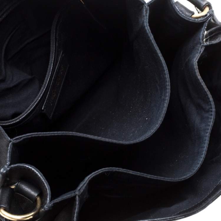 Pre Owned Yves Saint Laurent Black Leather Cabas Y-Ligne Shoulder Bag