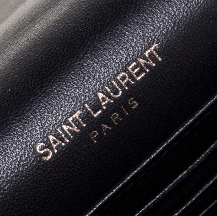 Pre Owned Saint Laurent Multicolor Snakeskin Monogram Toy Kate Wallet on Strap