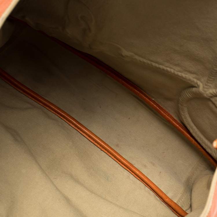 Pre Owned Yves Saint Laurent Orange Leather Charms Tote