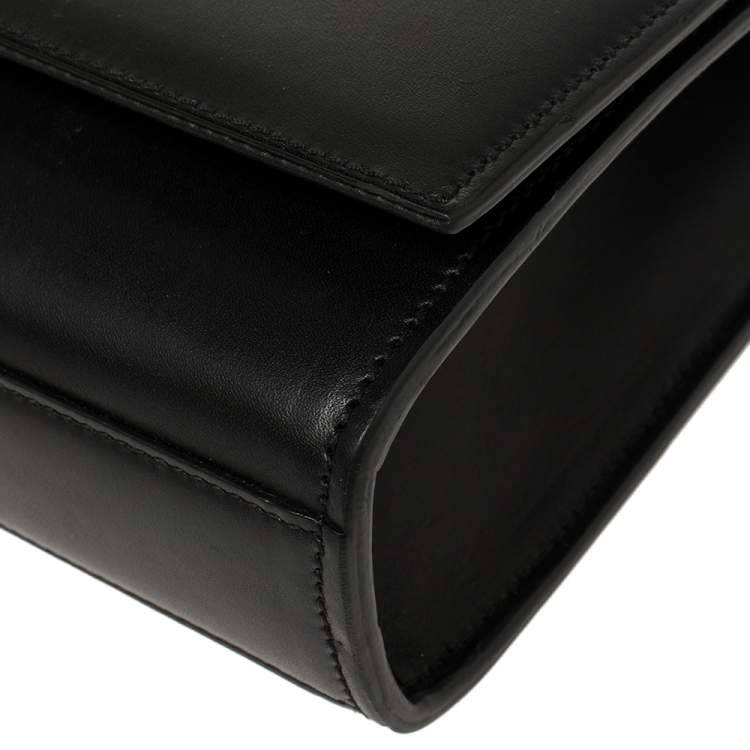 Pre Owned Saint Laurent Black Leather Medium Kate Tassel Shoulder Bag