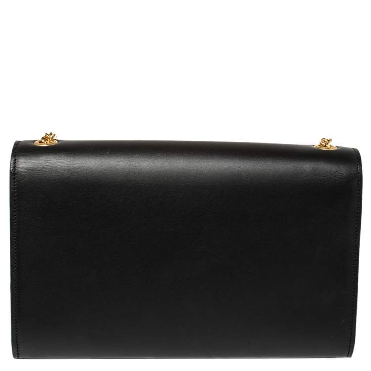 Pre Owned Saint Laurent Black Leather Medium Kate Tassel Shoulder Bag