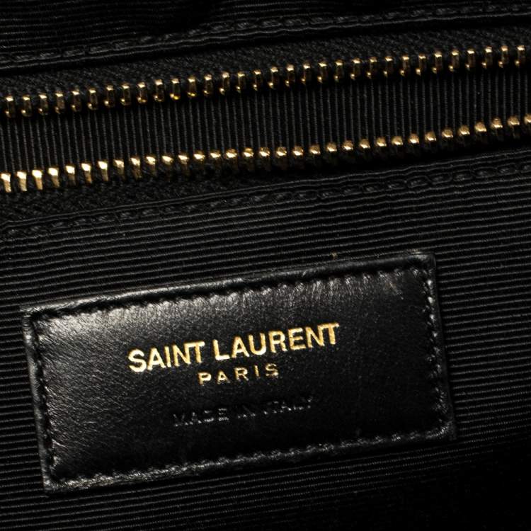 Pre Owned Saint Laurent Beige Matelassé Leather Large Cassandre Flap Bag