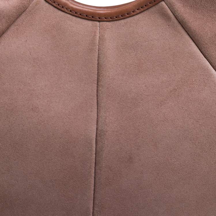 Pre Owned Yves Saint Laurent Blush Pink Suede Mombasa Hobo