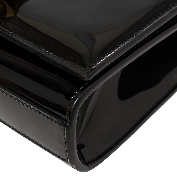 Pre Owned Saint Laurent Black Patent Leather Small Kate Tassel Crossbody Bag
