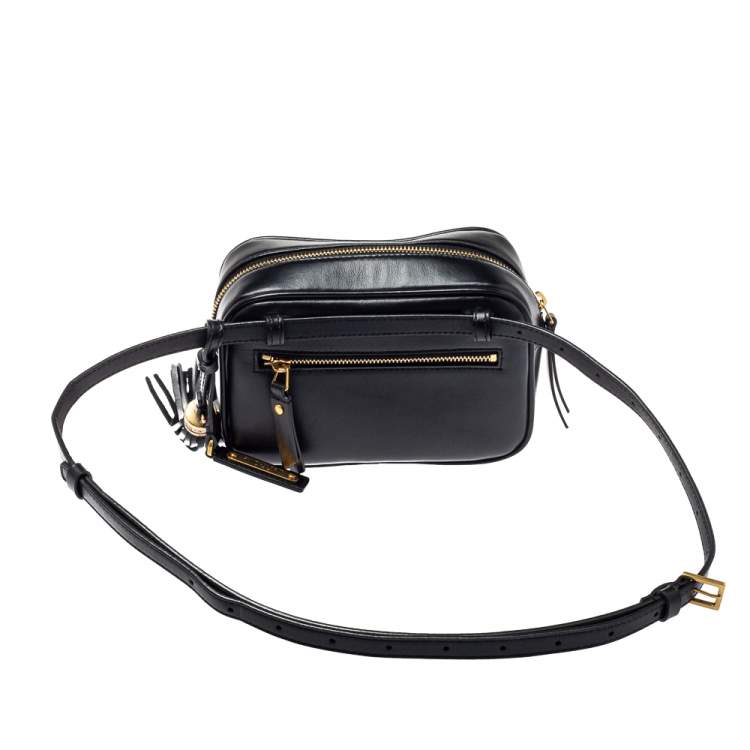 Pre Owned Saint Laurent Black Quilted Leather Lou Belt Bag