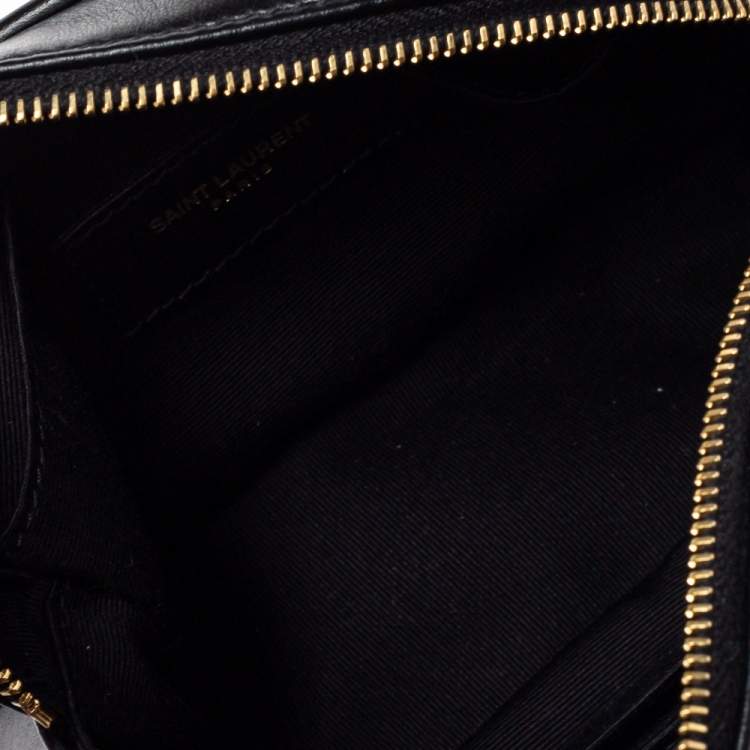 Pre Owned Saint Laurent Black Quilted Leather Lou Belt Bag
