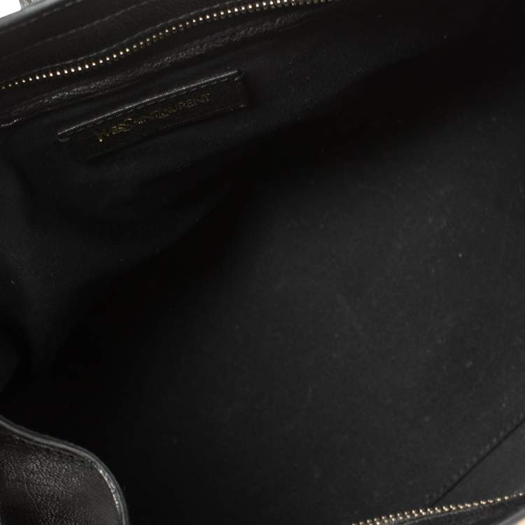 Pre Owned Yves Saint Laurent Mustard/Black Leather Medium Cabas Y-Ligne Tote