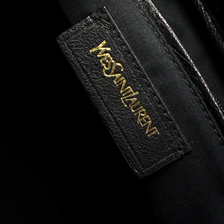 Pre Owned Yves Saint Laurent Mustard/Black Leather Medium Cabas Y-Ligne Tote