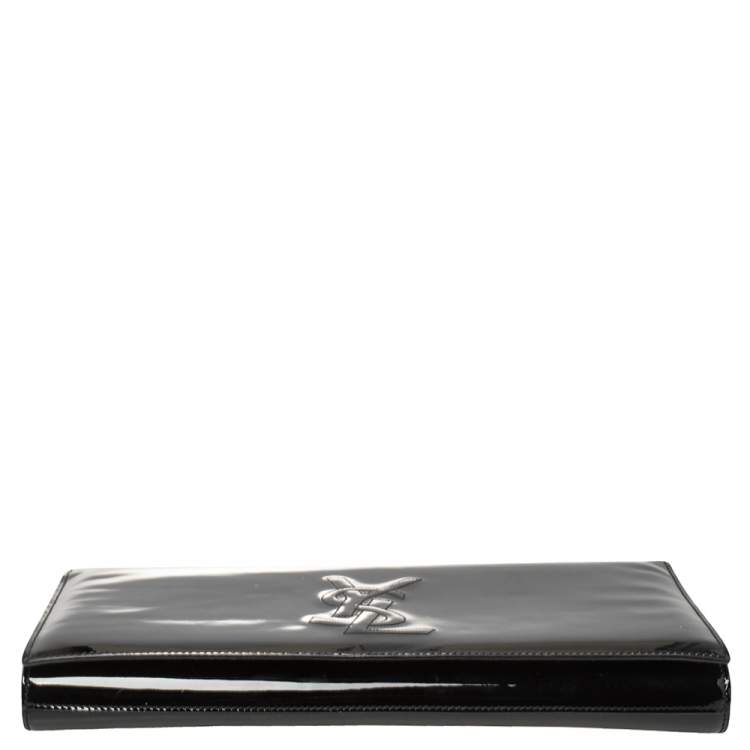 Pre Owned Yves Saint Laurent Black Patent Leather Belle De Jour Clutch