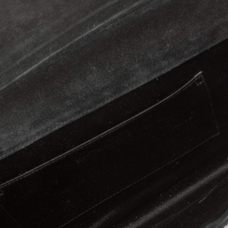 Pre Owned Yves Saint Laurent Black Patent Leather Belle De Jour Clutch