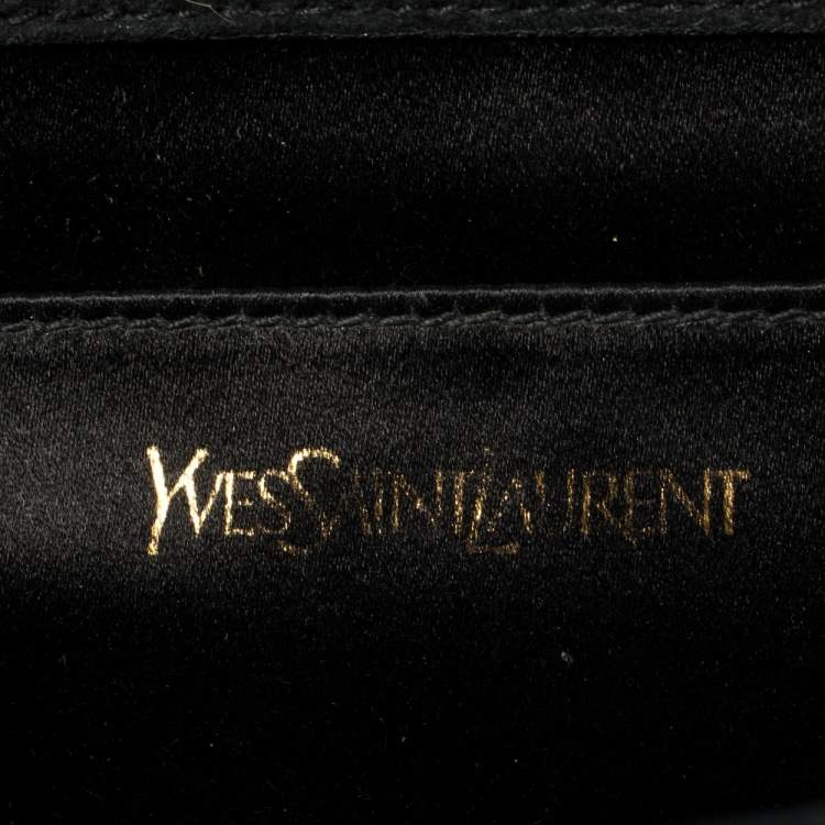 Pre Owned Yves Saint Laurent Black Patent Leather Belle De Jour Clutch