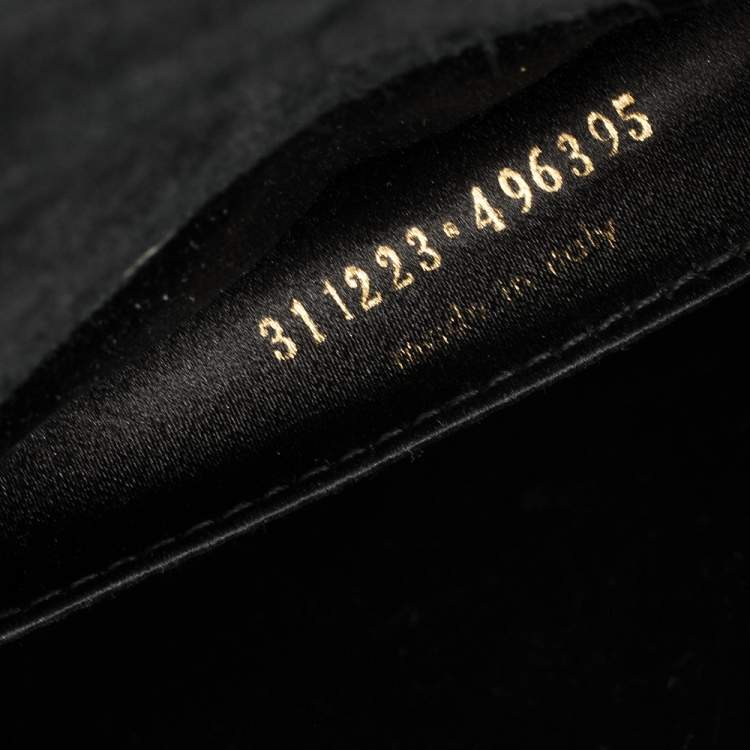 Pre Owned Yves Saint Laurent Black Patent Leather Belle De Jour Clutch