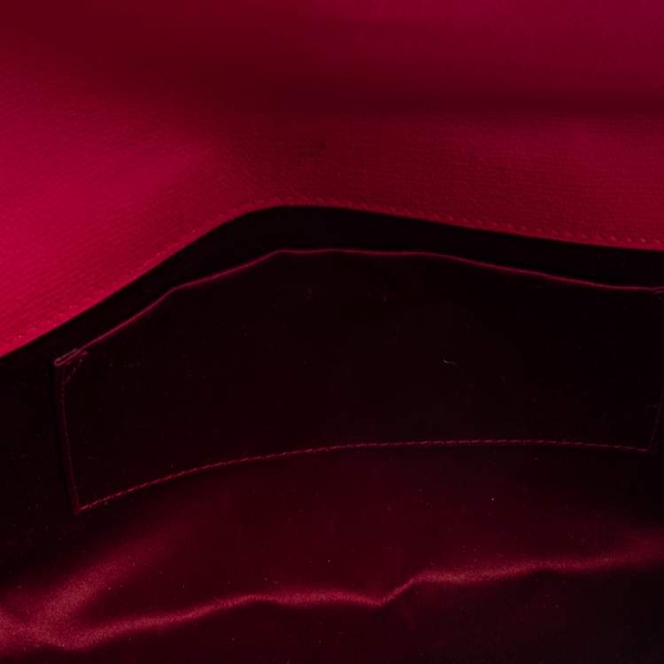 Pre Owned Yves Saint Laurent Pink Leather Y-Ligne Clutch