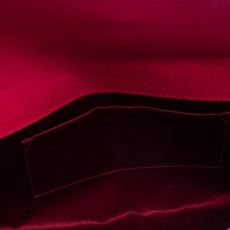 Pre Owned Yves Saint Laurent Pink Leather Y-Ligne Clutch