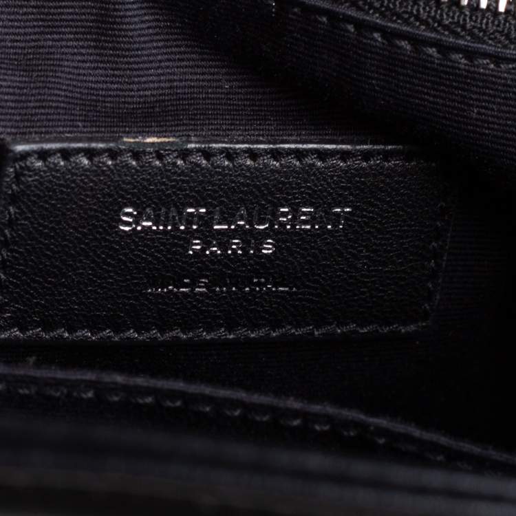 Pre Owned Saint Laurent Black Y Quilted Leather Loulou Backpack
