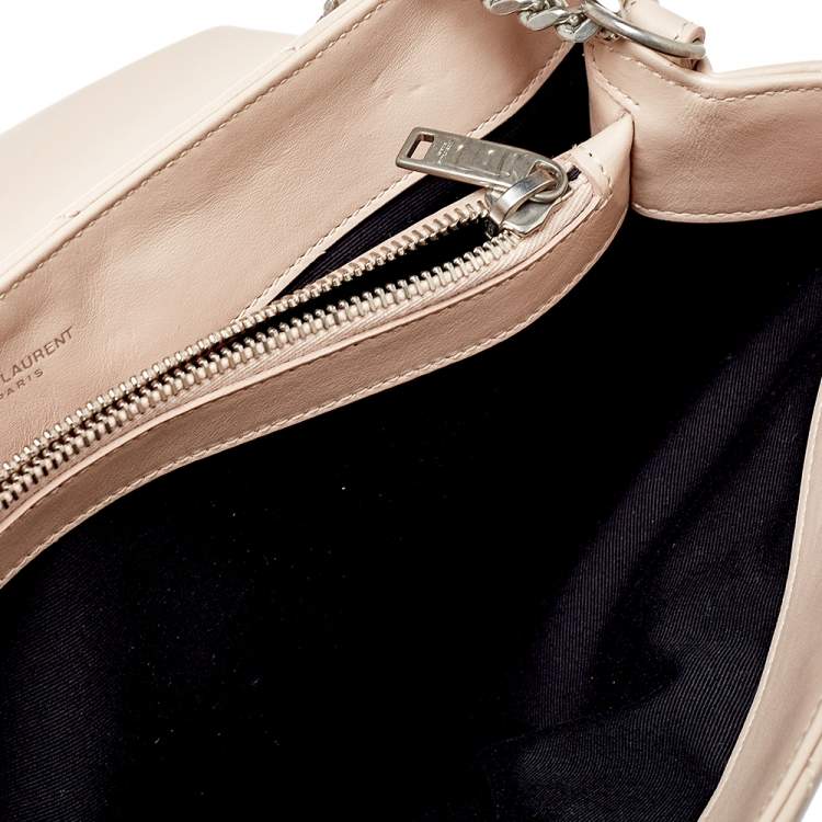 Pre Owned Saint Laurent Pink Matelasse Leather Medium Loulou Shoulder Bag